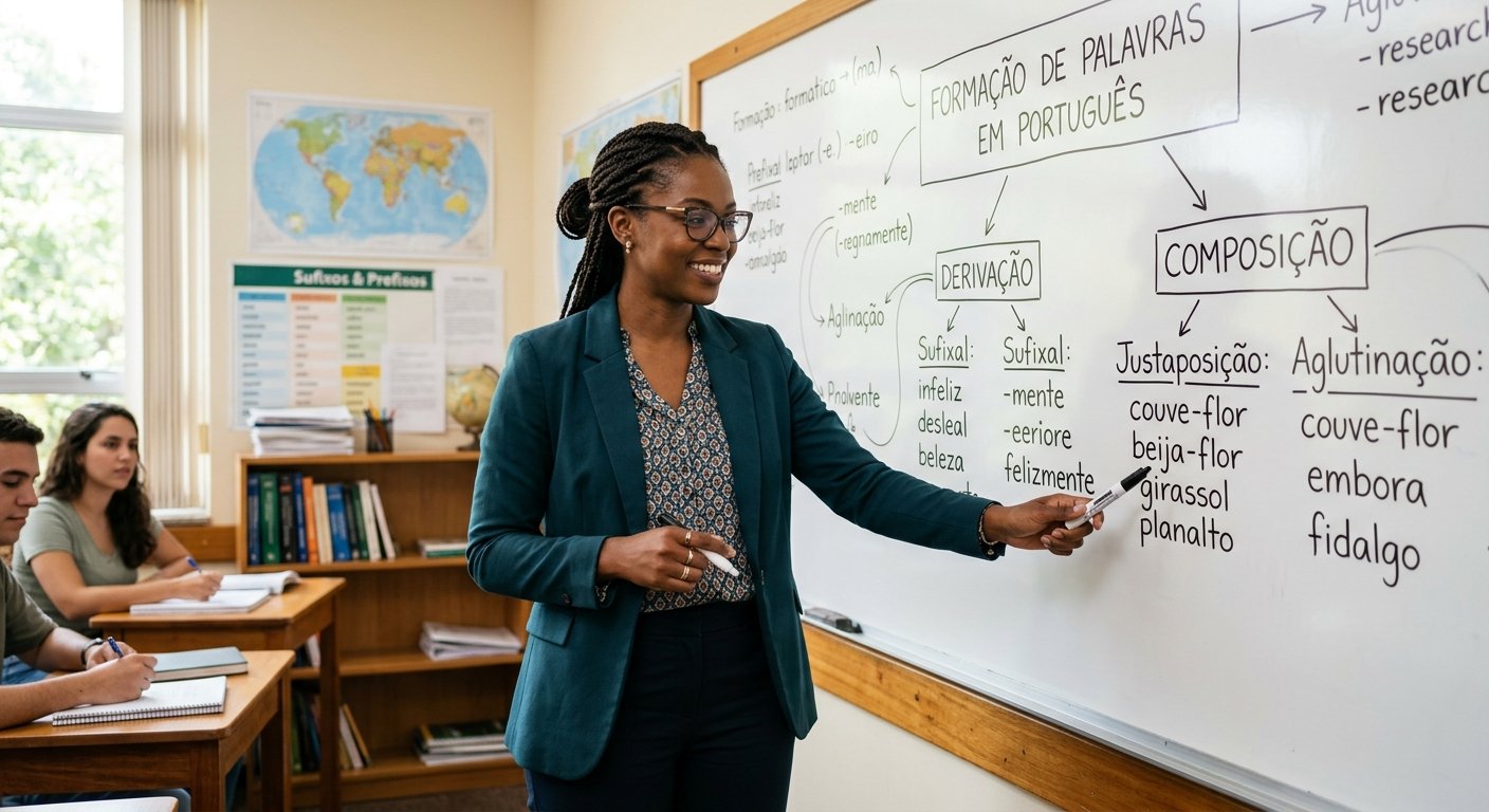 Formação de palavras em português: guia prático completo dos processos de derivação e composição